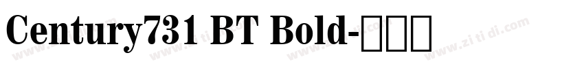 Century731 BT Bold字体转换